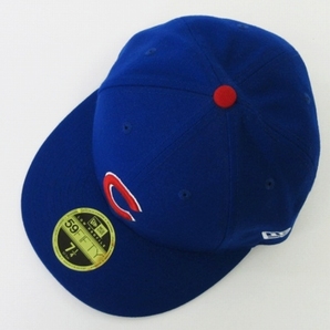 ニューエラ NEW ERA 美品 59FIFTY LOW PROFILE LP MLB C シカゴ・カブス キャップ ブルー レッド 7 1/4 57.7cm 帽子 メンズの画像5