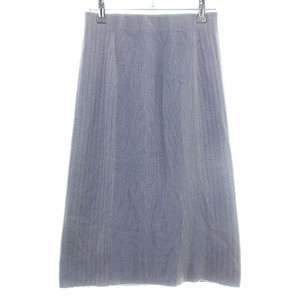  Natural Beauty Basic skirt flair mi leak height knitted waist rubber plain S blue blue bottoms lady's 