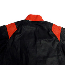プーマ PUMA ジャケット ウインドブレーカー スタンドカラー ロゴ刺繍 ジップアップ 裏地メッシュ 配色 ネイビー 濃紺 赤 白 140_画像6