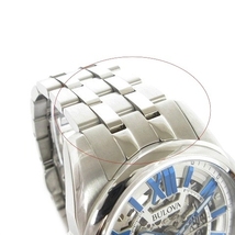 ブローバ BULOVA クラシック 腕時計 ウォッチ アナログ 3針 自動巻き スケルトン 96A187 文字盤 シルバーカラー ■SM1 メンズ_画像5