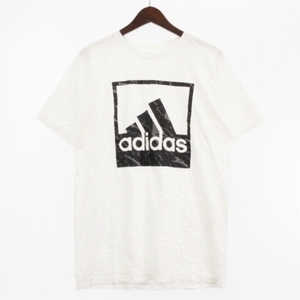アディダス adidas BOS BOX SHADE C Tシャツ カットソー 半袖 ロゴ プリント コットン ホワイト ブラック M トップス ■GY01 メンズ