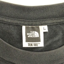 ザノースフェイス THE NORTH FACE TEK TEE Tシャツ カットソー 半袖 プリント コットン ブラック L ■ECS メンズ_画像4