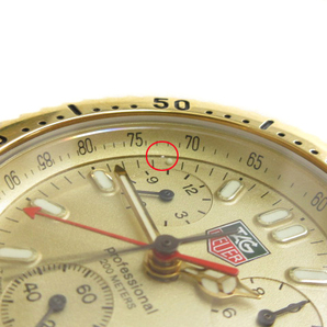 タグホイヤー セル クロノグラフ プロフェッショナル200 腕時計 ウォッチ クオーツ アナログ デイト CG1121-0 ゴールドカラー ■SM1の画像8