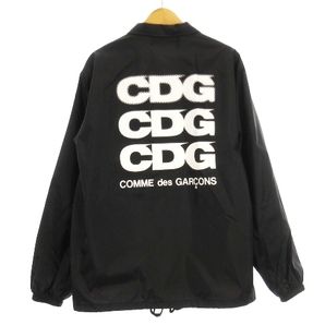 コムデギャルソン COMME des GARCONS CDG バックプリント コーチ ジャケット SZ-J004 AD2021 ブラック S メンズの画像3