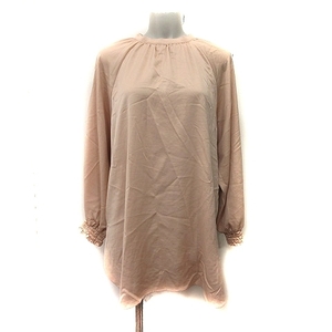  Natural Beauty Basic NATURAL BEAUTY BASIC tunic blouse long sleeve M beige /YI lady's 