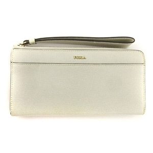 フルラ FURLA 長財布 L字ファスナーストラップ レザー 白 ホワイト ■GY14 レディース