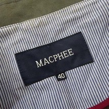 マカフィー MACPHEE トゥモローランド コート ステンカラーコート ウエストベルト ミディ丈 コットン 長袖 L 40 カーキ レディース_画像5