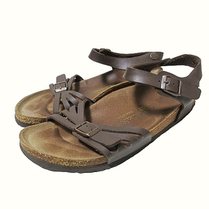  Birkenstock BIRKENSTOCK BALI burr sandals butterfly ankle strap 25cm tea Brown #U90 X lady's 