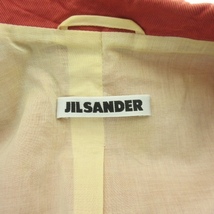 ジルサンダー JIL SANDER チェスターコート ロング丈 レッド系 36 約Sサイ_画像8