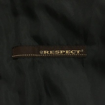 リスペクト RESPECT コート ステンカラー ロング 比翼仕立て ウール 無地 長袖 M 黒 ブラック メンズ_画像5