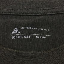 アディダス adidas Tシャツ プルオーバー クルーネック 刺繍 プリント ロゴ 半袖 S 黒 ブラック メンズ_画像5