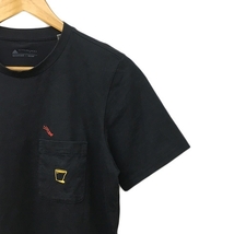 アディダス adidas Tシャツ プルオーバー クルーネック 刺繍 プリント ロゴ 半袖 S 黒 ブラック メンズ_画像2