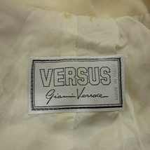 ヴェルサス VERSUS VERSACE ヴィンテージ ノーカラー ジャケット イタリア製 40 アイボリー ■GY09 レディース_画像6