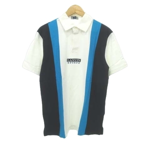 ランバン スポーツ LANVIN SPORT 美品 ポロシャツ 半袖 48 約Mサイズ 白 ホワイト OKZ メンズ