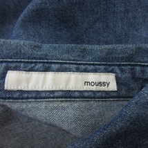 マウジー moussy シャツ ブラウス デニム 長袖 1 紺 ネイビー /YI レディース_画像6