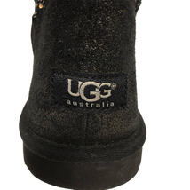 アグ オーストラリア UGG australia ブーツ ニット スパンコール 1006711 光沢 ミドル丈 25cm 黒 ブラック 金 ゴールド レディース_画像3