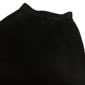 エッフェビームス EFFE BEAMS フレアスカート ひざ丈 刺繍 ウエストゴム シルク 38 黒 ブラック レディースの画像5