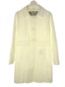  hell noHERNO coat outer turn-down collar white 42 cotton lady's 