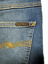 ヌーディージーンズ nudie jeans デニムパンツ ジーンズ スキニー 27 ブルー ボトムス レディース_画像3
