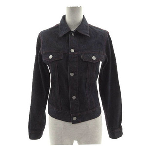  Indivi INDIVI jacket Denim jacket denim jacket made in Japan cotton . navy navy blue 38 lady's 