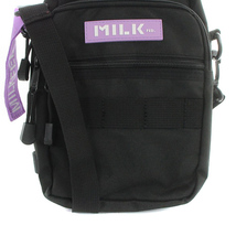 ミルクフェド MILKFED. ACTIVE FRONT POCKET MOLLE SHOULDER BAG ショルダーバッグ ロゴ 黒 ブラック 紫 パープル /SR16 ■ レディース_画像4