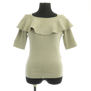  unused goods Proportion Body Dressing PROPORTION BODY DRESSING cape color rib knitted cut and sewn . minute sleeve S khaki 