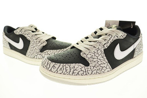 未使用品 ナイキ NIKE AIR JORDAN 1 RETRO LOW OG BLACK CEMENT 2023 26.5cm CZ0790-001 エア ジョーダン I レトロ ロー ブラック セメント