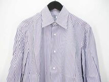 バルバ BARBA ストライプ柄 長袖 シャツ ワイシャツ 40-15‐3/4 白系 ホワイト ボタン イタリア製 メンズ_画像8