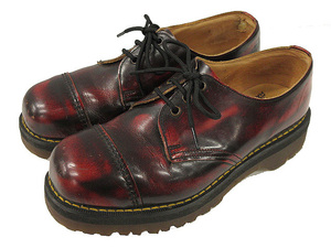 ドクターマーチン DR.MARTENS グラッドハンド 3ホール ブーツ 8 レッド レザー 本革 革靴 シューズ メンズ