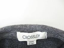 クロスリー CROSSLEY 七分袖 トレーナー XS 灰系 グレー サイドジップ イタリア製 レディース_画像3