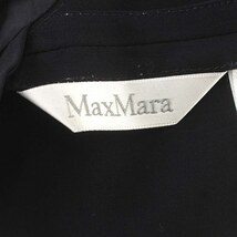 マックスマーラ MAX MARA テーラードジャケット ウール 薄手 42 M 濃紺 ネイビー /☆G レディース_画像3