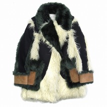 未使用品 19aw サカイ sacai ファー コート ジャケット ブルゾン テーラード ジャケット ドッキング 再構築 オーバーサイズ レザー◆11_画像1