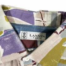 美品 93年製 ランバン LANVIN ヴィンテージ レトロ 総柄 シャツ トップス 長袖 ドイツ製生地 メンズ YBA11_画像2