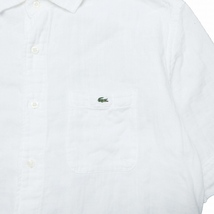 ラコステ LACOSTE コットン 半袖 シャツ カットソー ロゴ ワニ ワンポイント カジュアル トップス 4 白 ホワイト/7 メンズ_画像5