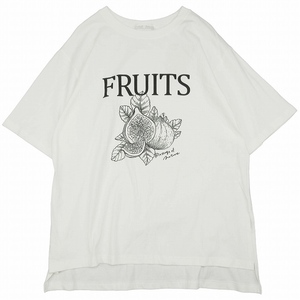 ビアズリー BEARDSLEY ガリャルダガランテ FRUITS プリント オーバーサイズ Tシャツ 半袖 ビッグシルエット クルーネック BLM11