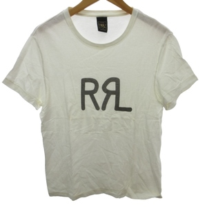 ダブルアールエル RRL ロゴTシャツ カットソー 半袖 白 ホワイト S 1201 STK メンズ