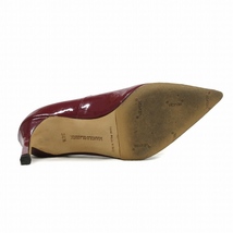 マノロブラニク MANOLO BLAHNIK エナメル レザー パンプス ヒール シューズ 靴 イタリー製 サイズ34.5 赤 レッド系 レディース♪10_画像3