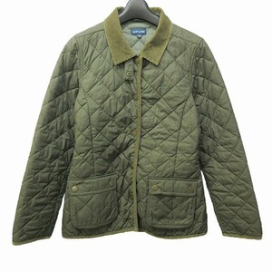  Ralph Lauren RALPH LAUREN quilting jacket cotton inside blouson Logo embroidery collar switch khaki green 160 1201 Kids 