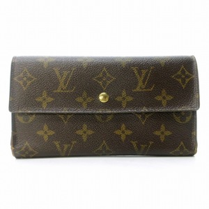 ルイヴィトン LOUIS VUITTON ポルトトレゾール インターナショナル モノグラム 三つ折り 長財布 M61215 ブラウン 1204 レディース