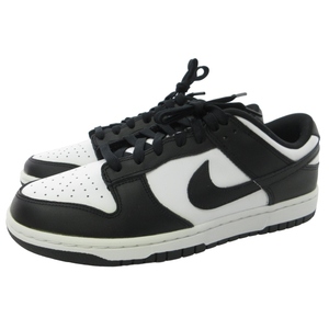 未使用品 ナイキ NIKE タグ付き DD1391-100 Dunk Low Retro White/Black スニーカー シューズ 白 黒 US 9.5 27.5cm 1208 メンズ