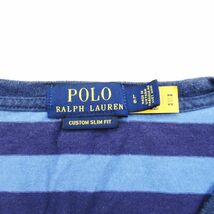 ポロ ラルフローレン POLO RALPH LAUREN ワンポイント ロゴ ポニー刺繍 ボーダー柄 Tシャツ カットソー クルーネック 半袖 トップス L ネイ_画像5