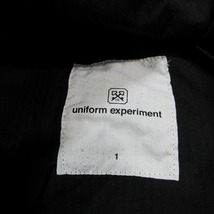 ユニフォームエクスペリメント uniform experiment 2011年 ストレートパンツ スラックス アンクル丈 ジップフライ 1 黒 ブラック/9 メンズ_画像5