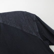 エンポリオアルマーニ EMPORIO ARMANI Tシャツ カットソー デニム切替 3L1T8R ロゴワッペン 半袖 紺 ネイビー S 1217 AL12 メンズ_画像5