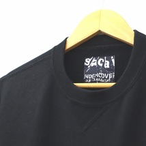 サカイ sacai × アンダーカバー UNDERCOVER 日本製 コットン クルーネック プルオーバー スウェット 1 BLACK ブラック 17-03783 メンズ_画像3