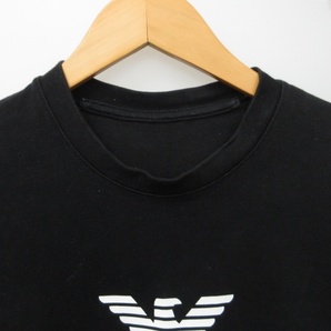 エンポリオアルマーニ EMPORIO ARMANI 23SS Tシャツ カットソー ロゴプリント 3L1TCV 半袖 黒 ブラック S 1216 AL12 メンズの画像3
