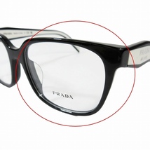 プラダ PRADA 眼鏡 メガネ セルフレーム スクエア フルリム プラスチック アイウェア 55□17 黒 ブラック VPR17Z-F/10 メンズ レディース_画像6