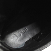 12aw ディオールオム Dior HOMME レザー ワーク ブーツ ミリタリー ジップタン シューズ 靴 ランウェイ着用アイテム 黒 メンズ ◆12_画像7
