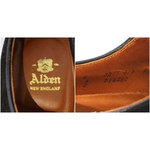 未使用品 オールデン ALDEN D1426C Earth Reverse Chamois Plain Toe ビジネスシューズ スエード 6C 24cm 黒 ブラック /YO21 ■A メンズ_画像5