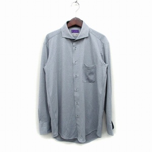 アーバンモデル URBAN MODEL i-Shirt ホリゾンタルカラー シャツ 長袖 ヘリンボーン L41-82 グレー 灰 /FT3 メンズ