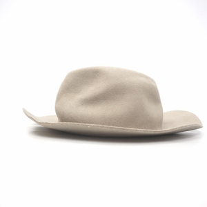 イタリア製 CRUSHABLE FINE FELT HATS クラッシャブル ファイン 中折れ フェルト ハット 帽子 57 7 1/8 (M) ベージュ